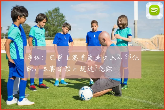 每体：巴萨上赛季商业收入2.59亿欧，本赛季预计超过3亿欧