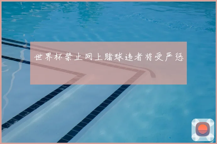 世界杯禁止网上赌球违者将受严惩